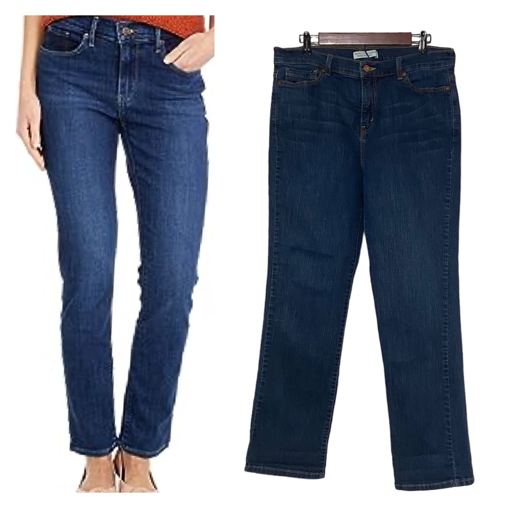 Levi’s 512 Perfectly Slimming Straight Dark Wash Denim Jeans
